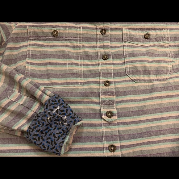 Jachs Girlfriend Woven Stripe Button Down Shirt - Picture 6 of 7